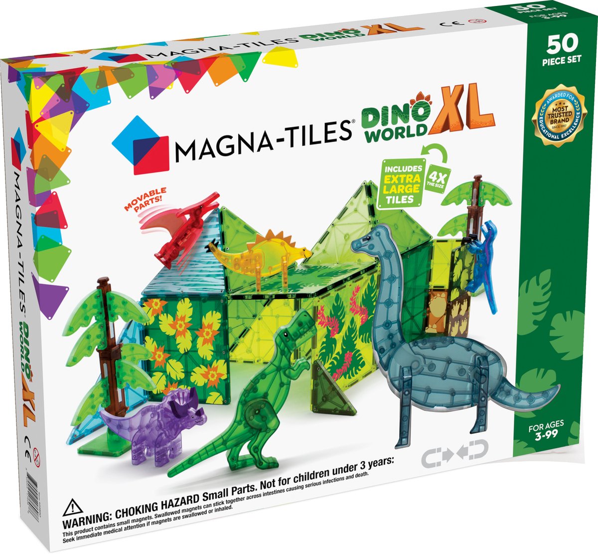Magna-Fliesen | Dino World XL 50-teiliges Set