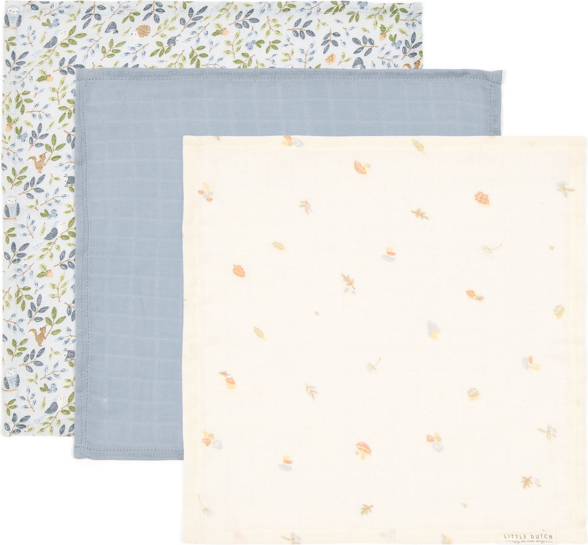 Little Dutch Gesichtstücher-Set – Blau – Waldfreunde