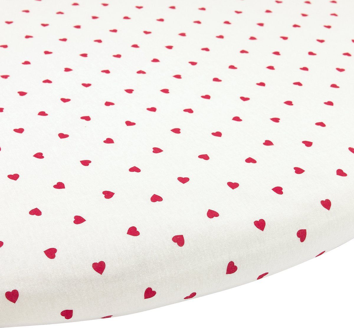 Meyco Baby Sweet Heart Hoeslaken Boxmatras rund – weiß rot – 90 x 95 cm