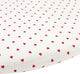 Meyco Baby Sweet Heart Hoeslaken Boxmatras rund – weiß rot – 90 x 95 cm