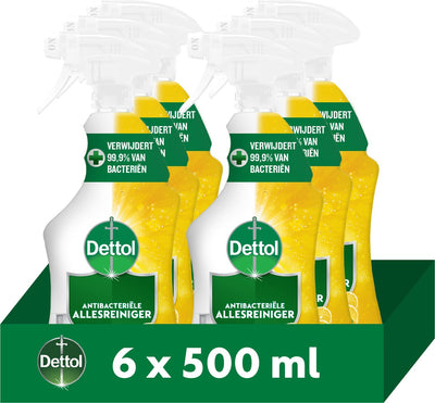 Dettol – 6 Allzweckreiniger-Sprays – antibakteriell – 6x Sparkling Lemon – 6x500 ml – Vorteilspack