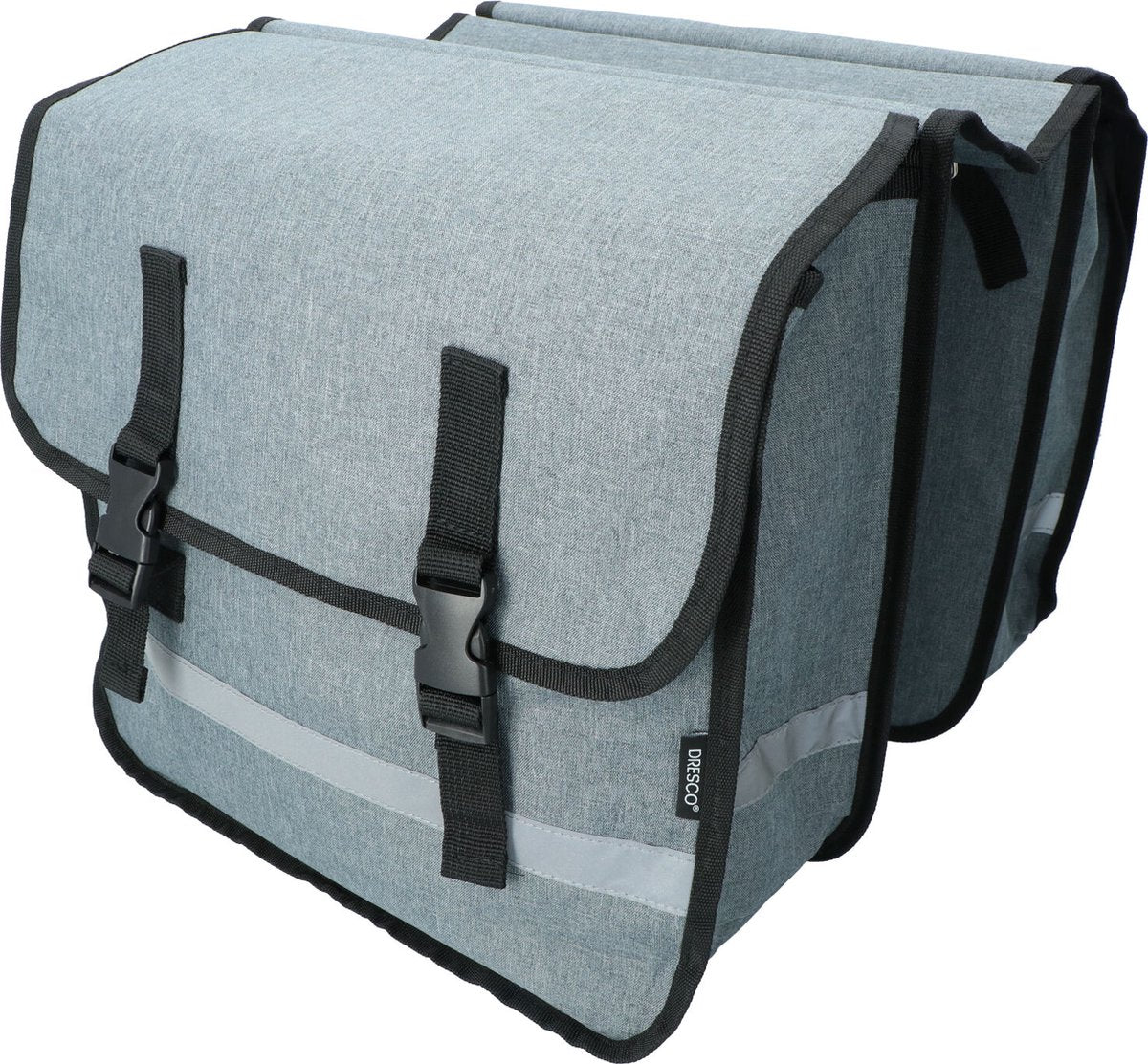 DRESCO -Doppelfahrradbeutel 36 Liter Splash -Proof Grey