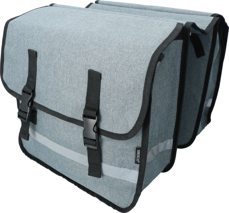 DRESCO -Doppelfahrradbeutel 36 Liter Splash -Proof Grey