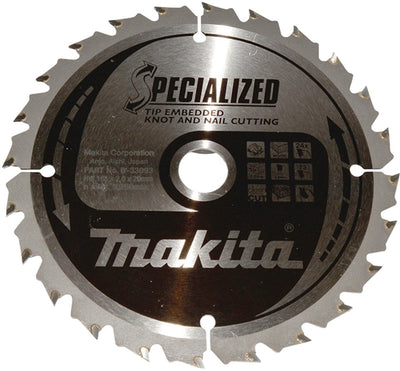 Makita Zubehör B-33093 Kreissägeblatt Holz (Astnagel) | spezialisiert | 165x20x2,0 | 24t | 23g -b-33093