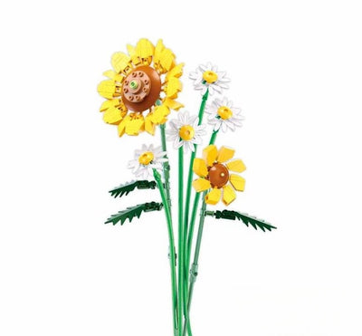 Sluban Blumen Sonnenblumen Bauspielzeug – Konstruktionsspielzeug Blumen Modellbau – Baukasten mit 329 Bausteinen – M38-B1121A – ab 10 Jahren