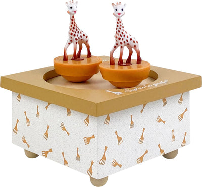 Sophie die Giraffe Spieluhr – Tanzende Sophie – Baby-Spieluhr – Mutterschaftsgeschenk – Babyparty-Geschenk – ab 12 Monaten – 11,5 x 11,5 x 8,5 cm – Karamell