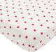 Meyco Baby Sweet Heart Spannbettlaken Beistellbett – weiß rot – 50 x 90 cm