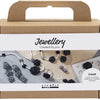 Creativ Company Mini-Hobby-Set Schmuck, Rosen, Schwarz, Schwarz-Weiß, Weiß, 1 Box