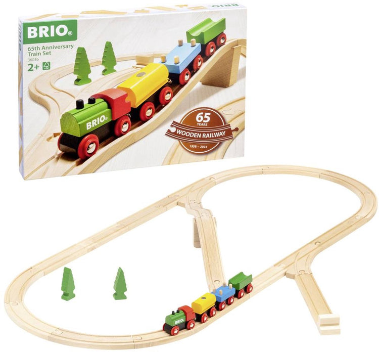 Brio Classic Train – Holzeisenbahn-Set für Kinder ab 2 Jahren – 32-teilig – 36036