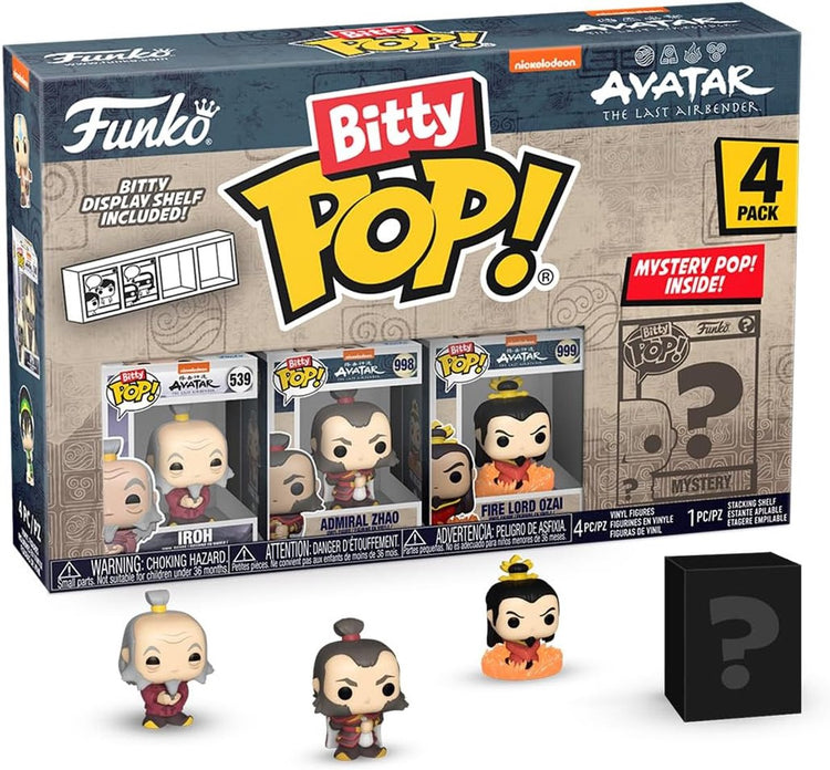 Funko Iroh, Admiral Zhao, Feuerlord Ozai und Mystery Chase – Bitty Pop! - Avatar die letzte Airbender-Figur – 2 cm