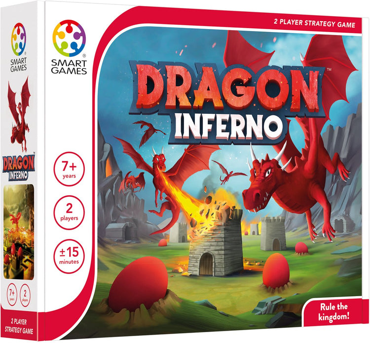 Smartgames Dragon Inferno - Strategisches Brettspiel - Taktisches Legespiel für 2 Spieler - ab 7 Jahren