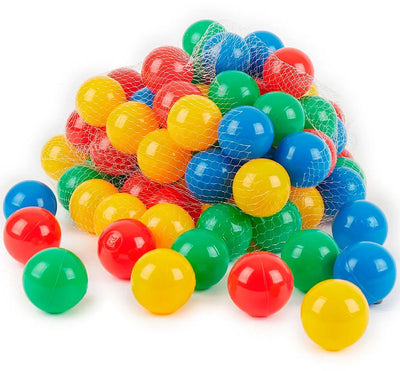 Bieco 100 Bälle Colour Pop – Bällebad Ballset – Spielbälle für Bällebad Ballzelt – 6 cm