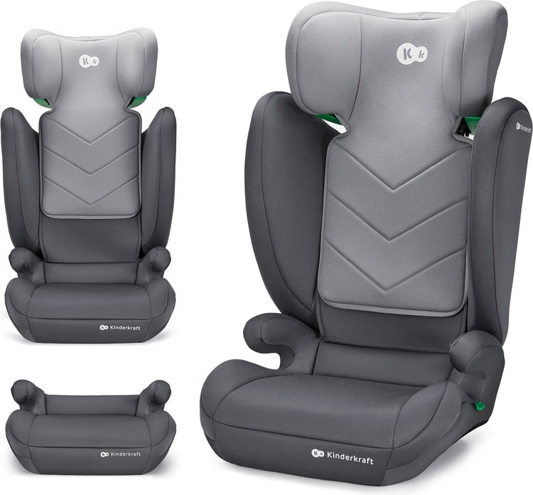 Kinderkraft i-spark 2-in-1-Autositz – 100–150 cm – R129 i-Size – H-Guard Sps – Grau