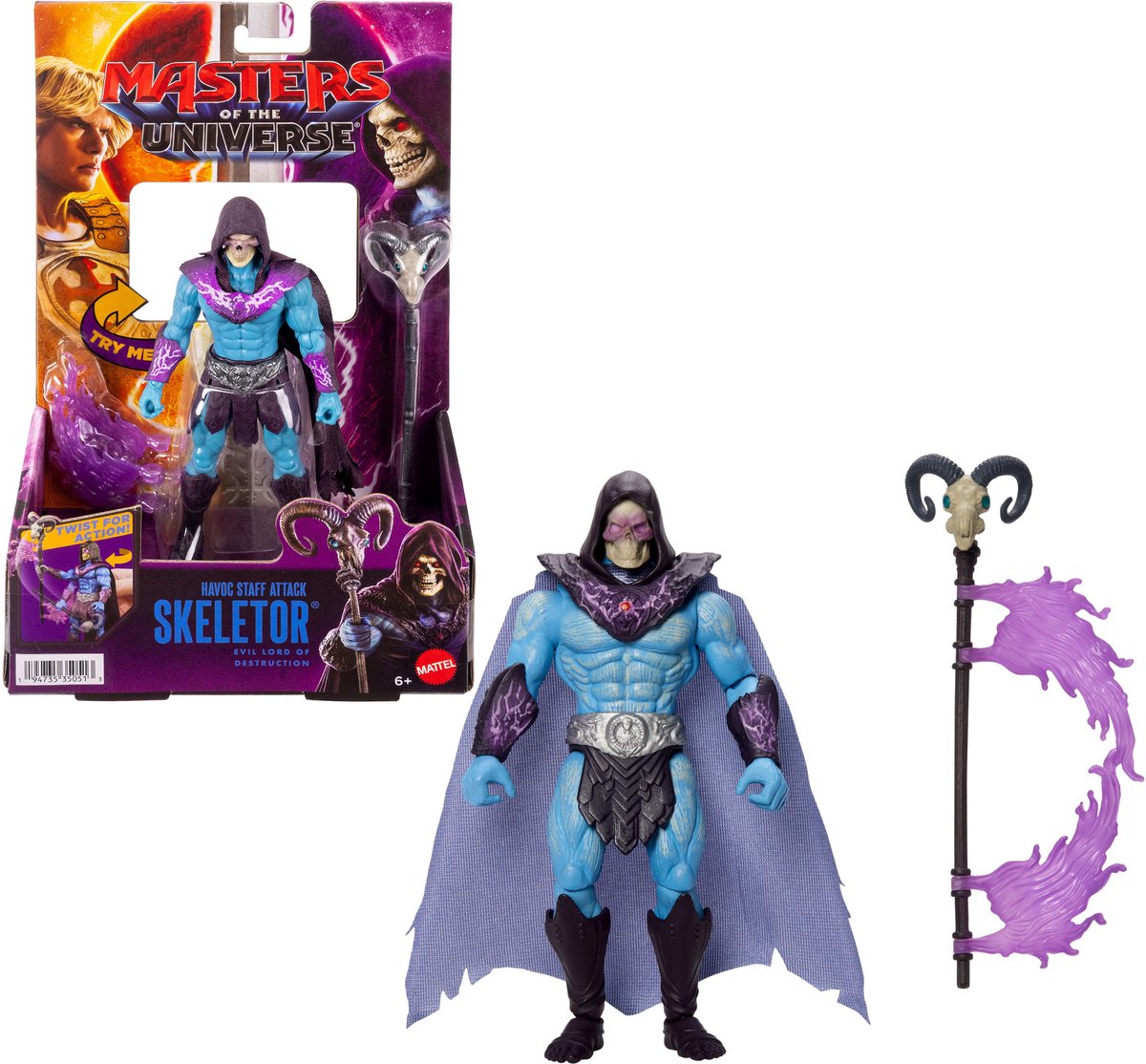 Masters of the Universe 2026 Filmfigur Skeleton – mit Stab der Zerstörung mit Dreh- und Freigabefunktion
