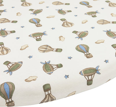 Meyco Baby Luftballons Spannbettlaken Laufstallmatratze rund – mehrfarbig – 90 x 95 cm