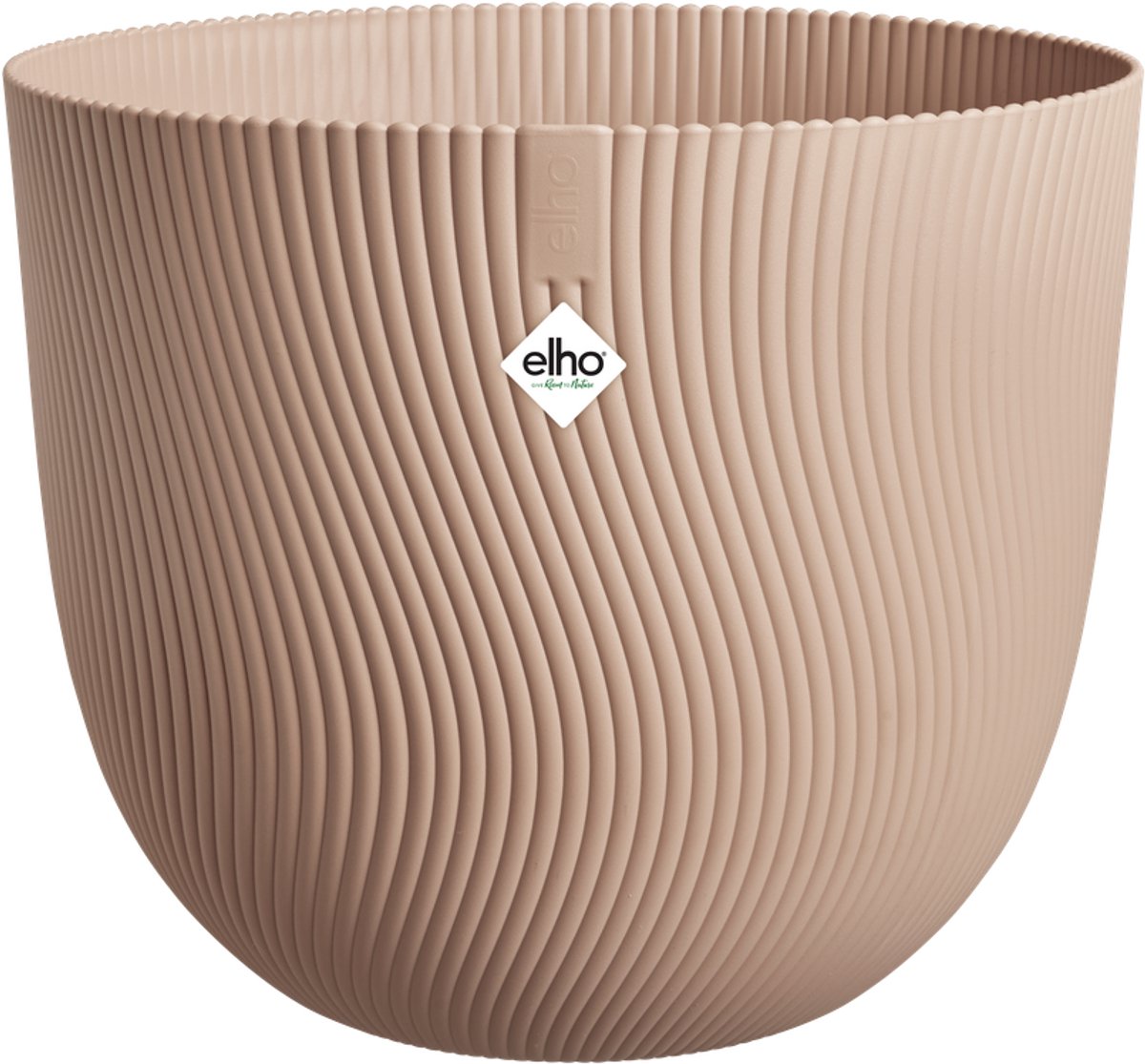 Elho Sereh rund 47 – Blumentopf für drinnen und draußen – 100 % recycelter Kunststoff – ø 47,0 x H 40,1 cm – kühler Ton