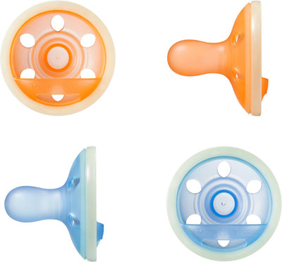Tommee Tippee Nachtbrust-ähnlicher Schnuller – 4 Stück – 6–18 Monate – hautähnliche Textur – BPA-frei
