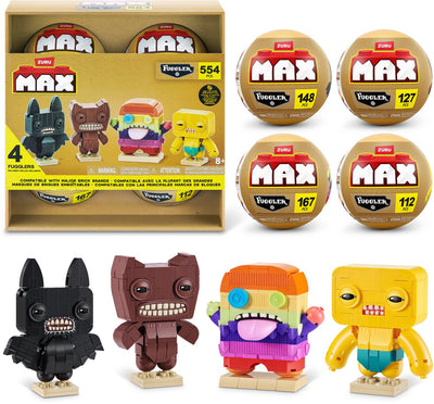 Max baut mehr Premium-Fugglers-Bausteinkollektion im 4er-Pack von Zuru