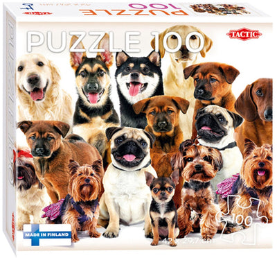 Taktische Puzzlegruppe oder niedliche Hunde, 100..