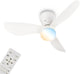 Briloner lufito – Deckenventilator mit Beleuchtung – LED-Deckenlampe mit Ventilator – Ventilatorlampe Sommer- und Wintermodus – dimmbar – CCT – ø78cm – weiß