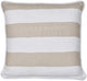 Riviera Maison gestreiftes Dekokissen – 45 x 45 cm – Sand