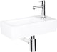 Differnz Brunnenset Helios Rechteck rechts 37,5x18,5x9,5cm Keramik weiß