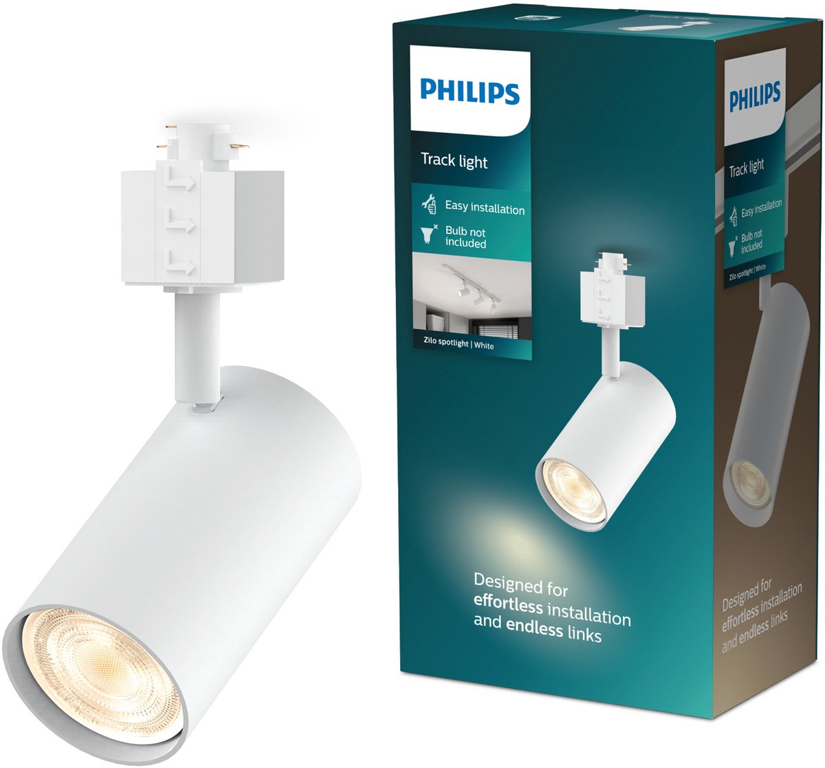 Philips LED Philips EasyLink Zilo – Spot – Gu10-Fassung – maximale Wattzahl: 7 W – weiß – Schienenbeleuchtung