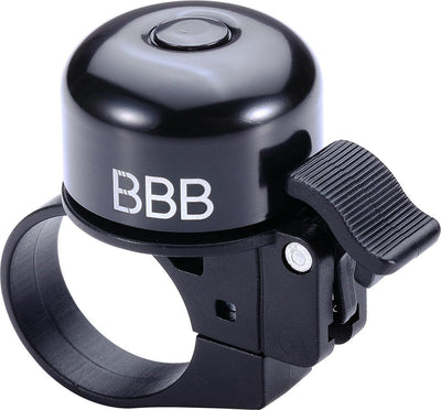 BBB Cycling BBB-11 laute klare Fahrradklingel – Aluminium – 22,2 25,4 31,8 mm Lenkerdurchmesser – schwarz