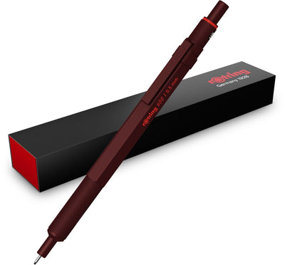Rotring 600 Druckbleistift | Graphit HB, 0,5 mm | Bleistift mit Vollmetallscheide | Schokoladentrüffel | rutschfester Rändelgriff und Sechskanthülse