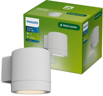 Philips LED Philips Fylx Wandleuchte – Außenbeleuchtung – Gu10-Fassung – Wetterfest: IP44 – Weiß – modernes Design