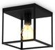 B.k.licht – schwarze Deckenleuchte – dekorativ – Industrieleuchte – Metall – E27-Fassung – 22 x 22 cm