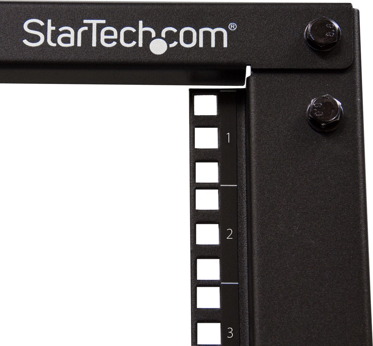 Startech .com 12u Open-Frame-Server-Rack mit 4 Pfosten mit einstellbarer Tiefe inkl. Rollen, Nivellierfüße und Kabelhaken
