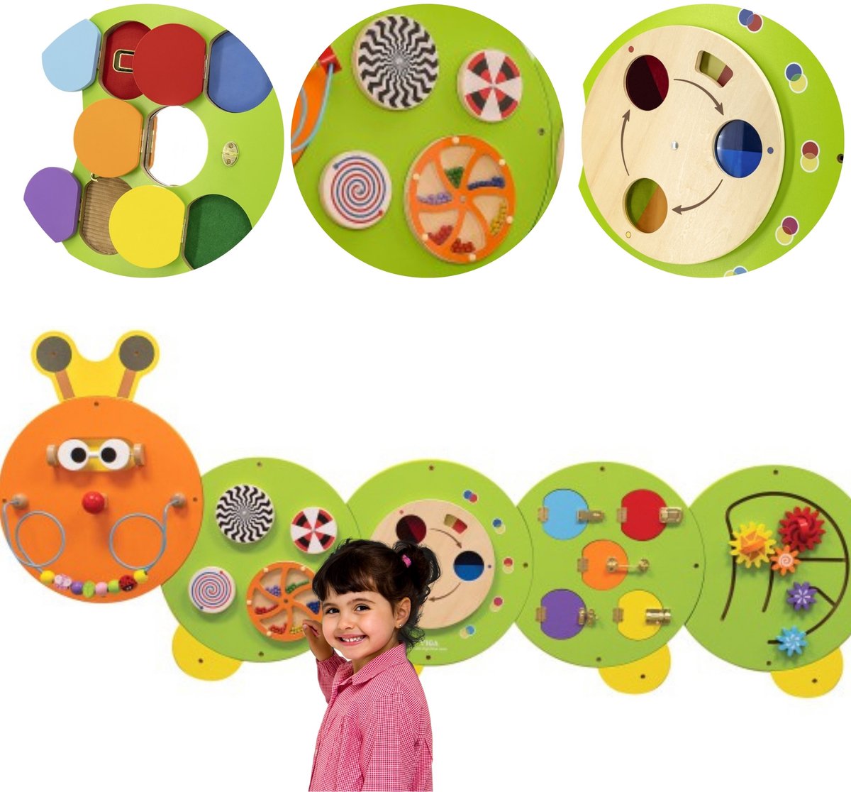 Viga Aktivitätsspielwand, H: 83 cm, L: 185 cm, 1 Stück