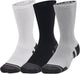 Under Armour UA Performance Tech 3pk Crew-Gray Unisex-Sportsocken – Mod Grey – Weiß – Jet Grey