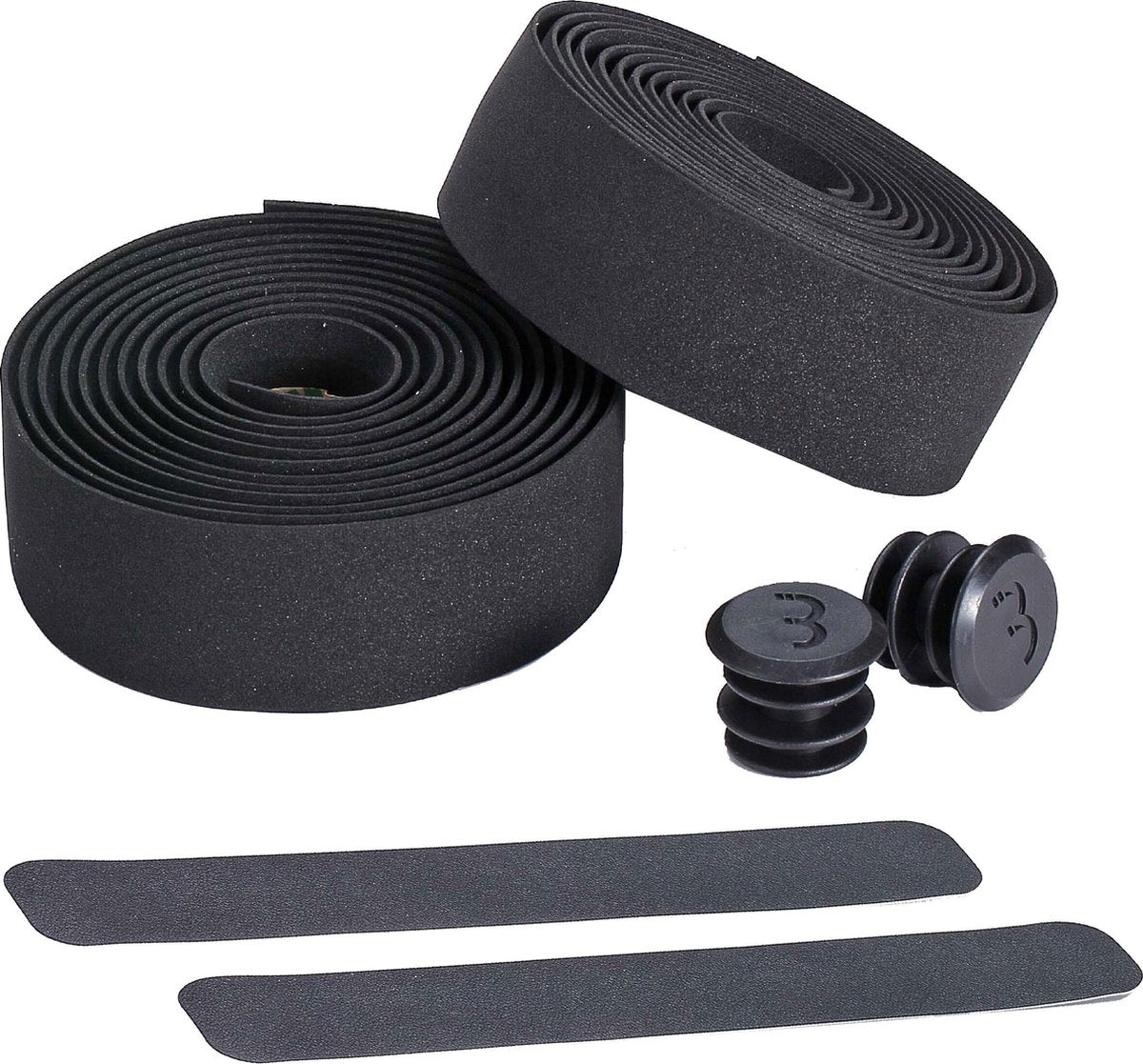 Bbb Cycling Lenkerband Rennrad – Selbstklebendes Lenkerband mit Stretchmaterial – rutschfest – Länge: 200 cm – Dicke: 2 mm – inklusive Lenkerkappen – Schwarz – Rennband BHT-01