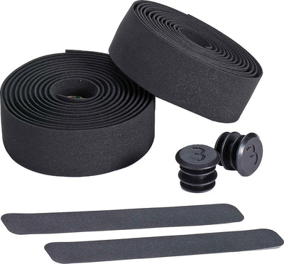 Bbb Cycling Lenkerband Rennrad – Selbstklebendes Lenkerband mit Stretchmaterial – rutschfest – Länge: 200 cm – Dicke: 2 mm – inklusive Lenkerkappen – Schwarz – Rennband BHT-01