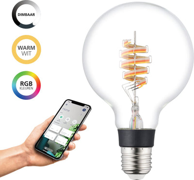 Eglo connect.z smarte LED-Lampe – E27 – ø 9,5 cm – verstellbares RGB-Licht, warmweißes Licht (3000 K) – dimmbar – Zigbee