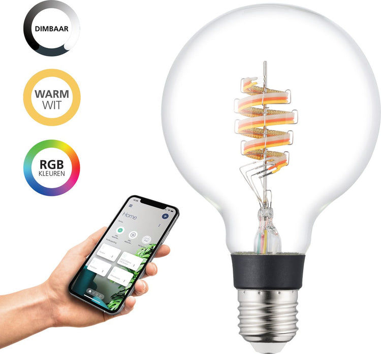 Eglo connect.z smarte LED-Lampe – E27 – ø 9,5 cm – verstellbares RGB-Licht, warmweißes Licht (3000 K) – dimmbar – Zigbee