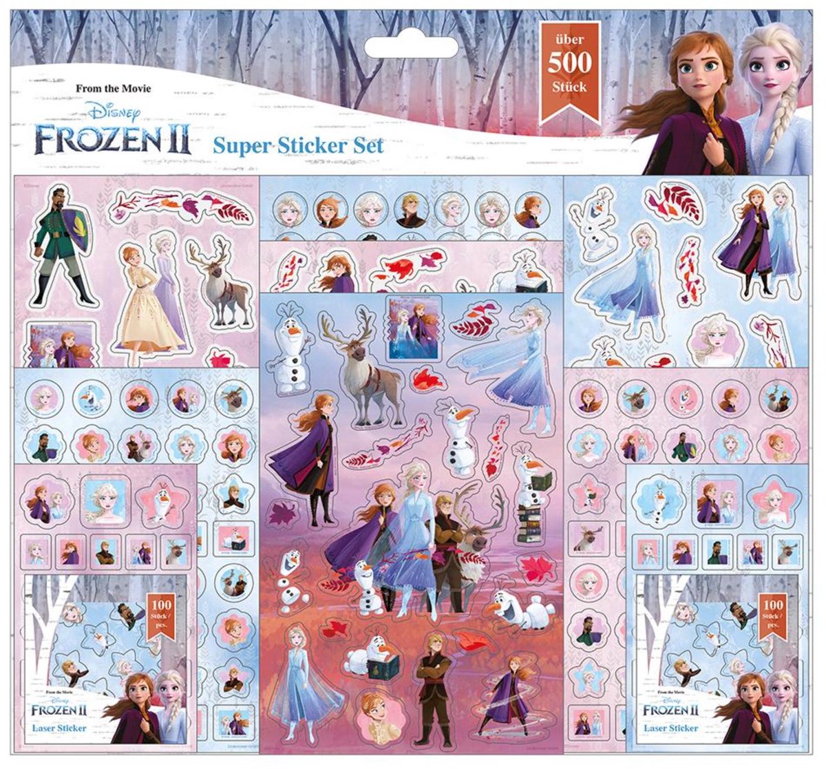 Undercover Superaufkleber-Set Disney Frozen, 500-tlg.