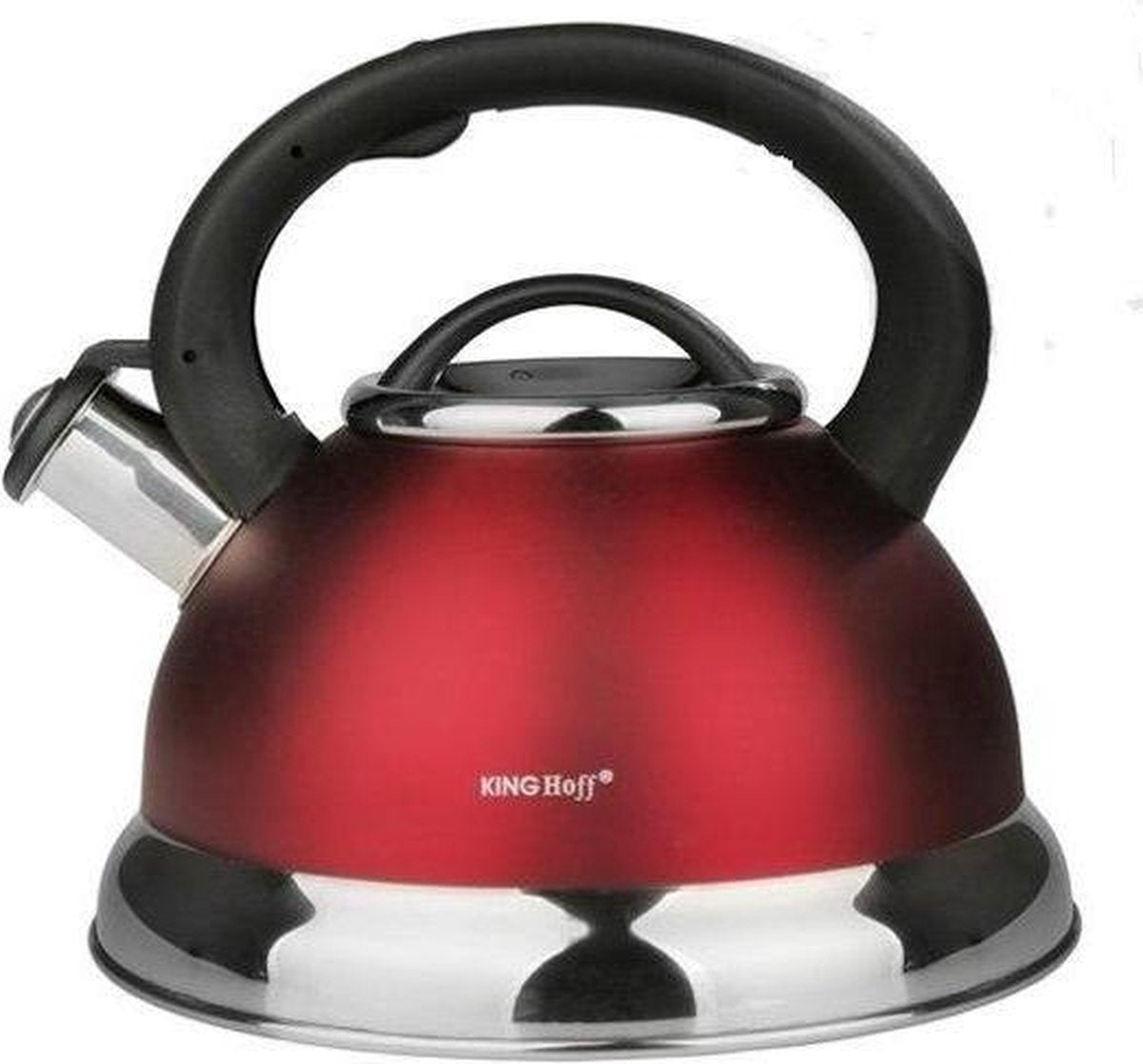 Kinghoff 3246 - Pfeifkessel - rot - 3l