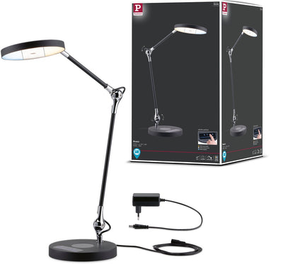 Paulmann LED Schreibtischleuchte Numis Weiß Schalter 1000lm 11W Schwarz