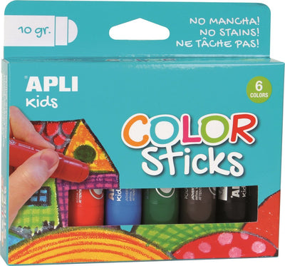 Apli Kinderfarbe Farbstift 6x