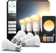 Philips Hue Smart LED A60 Lampe, warmes bis kaltweißes Licht, E27-Fassung, 4er-Pack