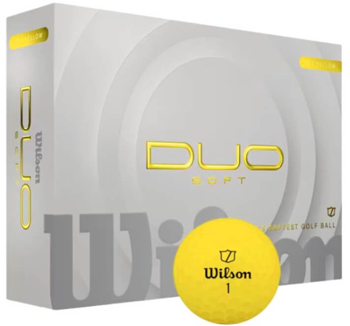 Wilson Duo Soft Golfbälle 2025 – Gelb – 12 Stück