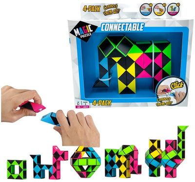 Zauberpuzzle zum Zusammenstecken im 4er-Pack