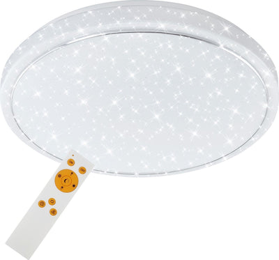 Briloner Stern - Deckenlampe dimmbar - Deckenlampe - Farbton einstellbar: warmweiß-kalt - Deckenlampe inkl. Nachtbeleuchtung - Timerfunktion - Fernbedienung - Metall - integriert - LED - 18 W - T: 38,5 cm