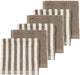 Meyco Baby Fat Stripe Gesichtstücher – Jacquard-Frottee – Taupe – 30 x 30 cm – 6er-Pack