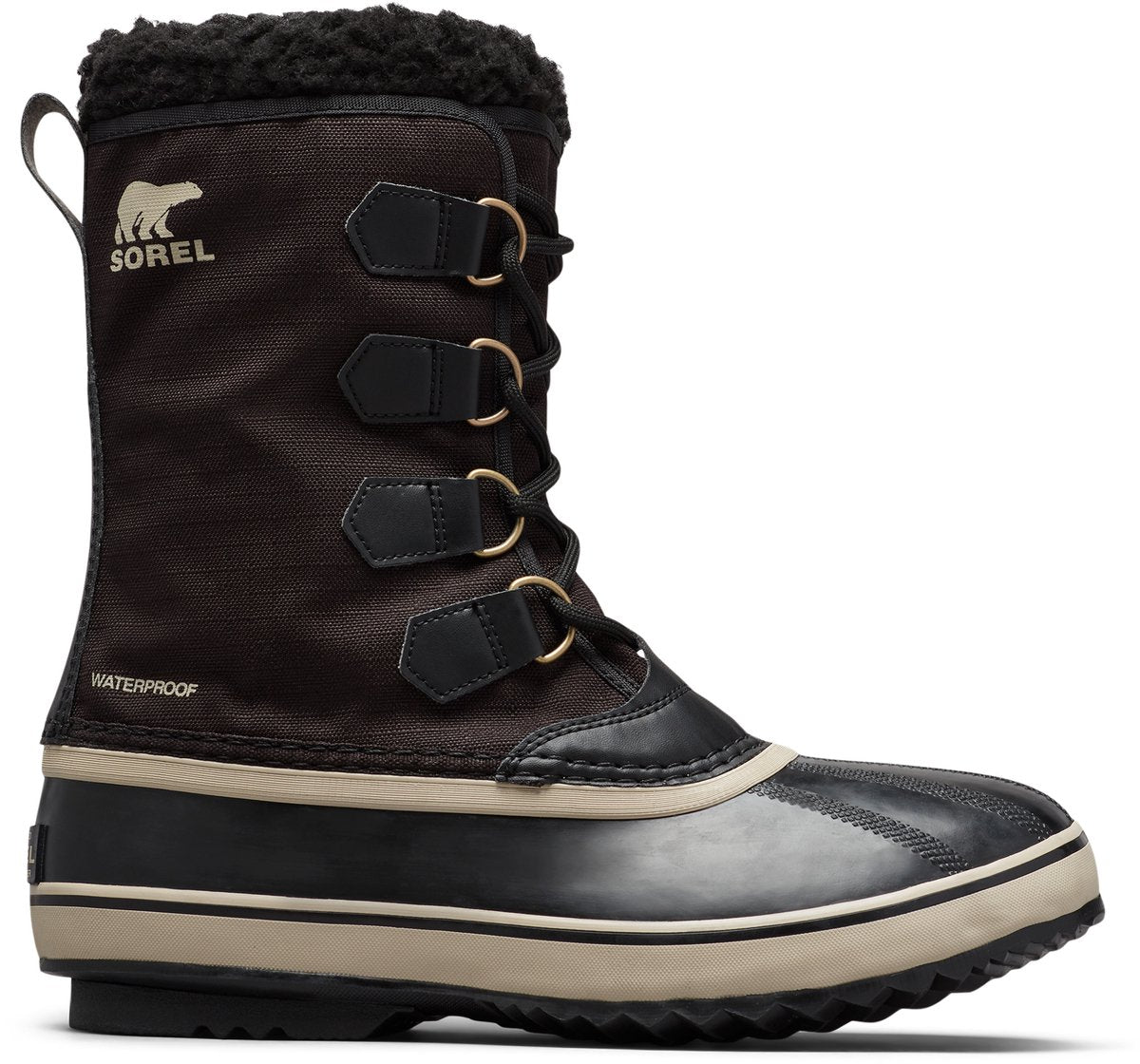 Sorel 1964 Pac™ Nylon WP Herren-Schneestiefel – Schwarz, Ancient Fossil – Größe 47
