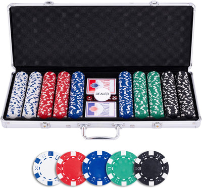 Pokerset im Silberetui - 500 Chips 11,5gr.