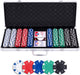 Pokerset im Silberetui - 500 Chips 11,5gr.